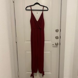 Maroon jumpsuit